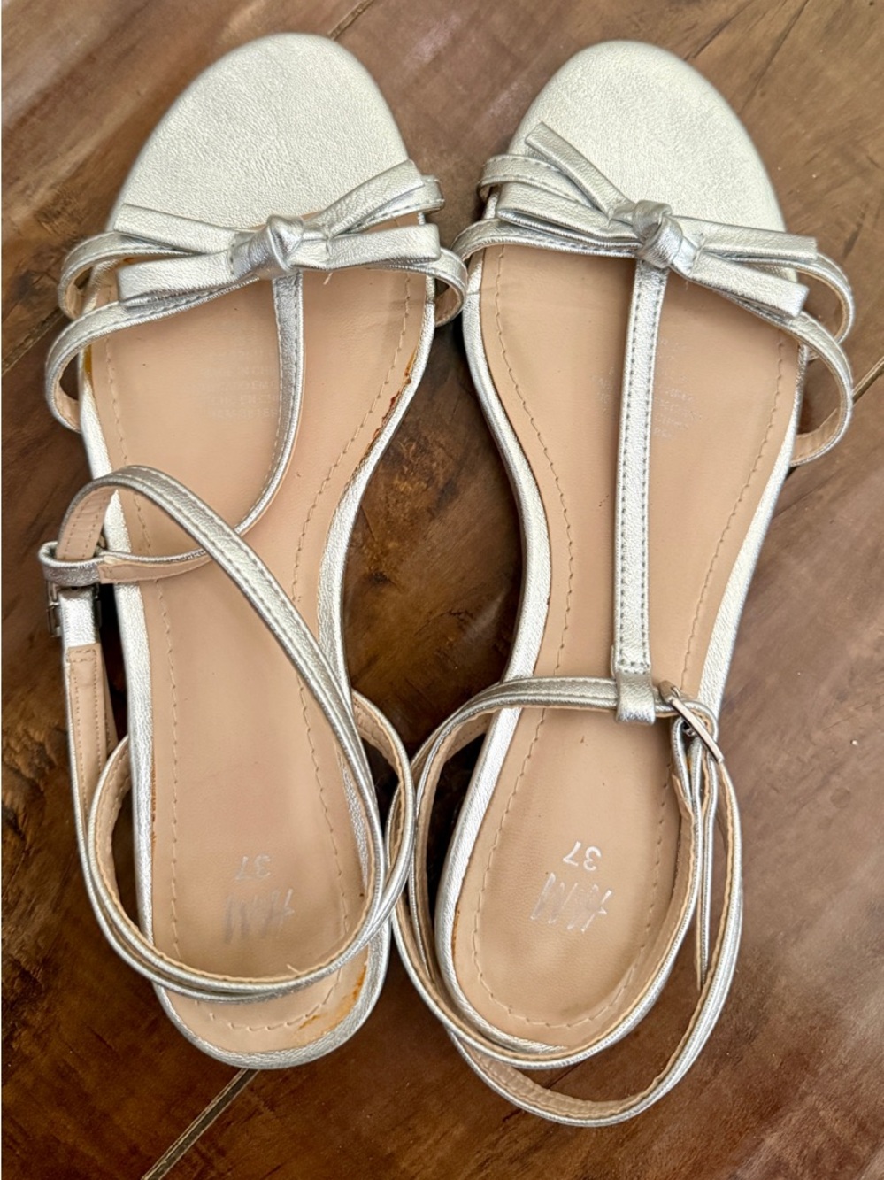 Metallic Silver Strap Women's Sandals by H&M